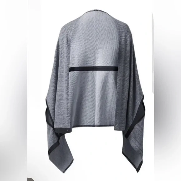 Lululemon Vinyasa Scarf Rulu Parallel Stripe Pigment Gray Heathered Black - Picture 4 of 5